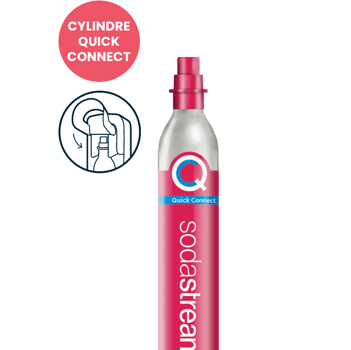 Bouteille CO₂ Complète – QUICK CONNECT À CLIPSER (SodaStream)