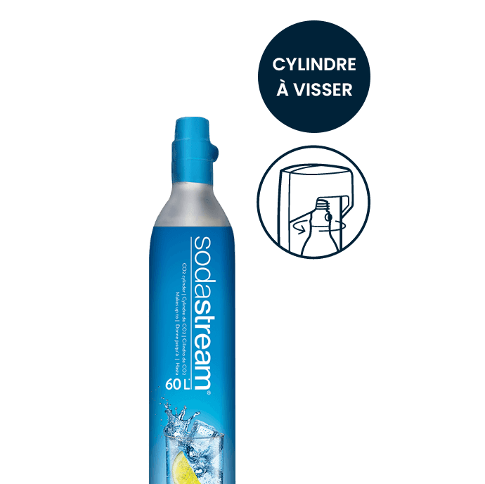 Bouteille CO₂ Complète – ORIGINALE À VISSER (SodaStream)