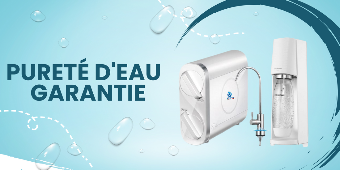 un système de filtration d’eau Acqua Italia installé sous un évier de cuisine. Le système comprend plusieurs filtres et un réservoir, garantissant une eau pure et saine pour la consommation domestique. Idéal pour améliorer la qualité de l’eau au Maroc.