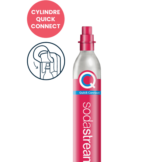 Bouteille CO₂ Complète –  QUICK CONNECT À CLIPSER  (SodaStream)