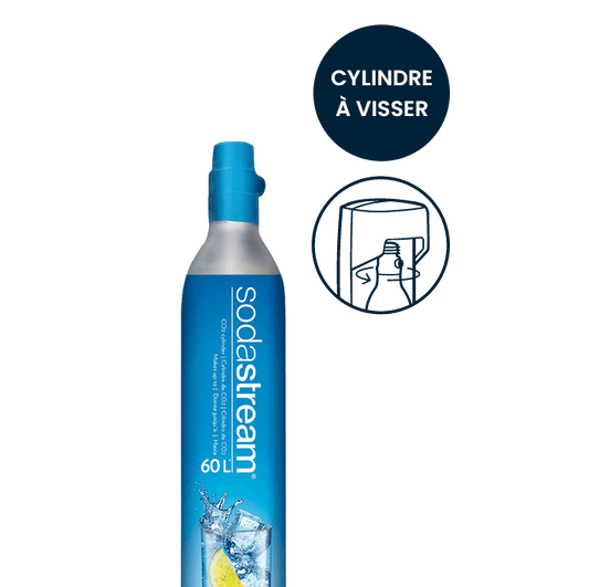 Bouteille CO₂ Complète – ORIGINALE À VISSER  (SodaStream)